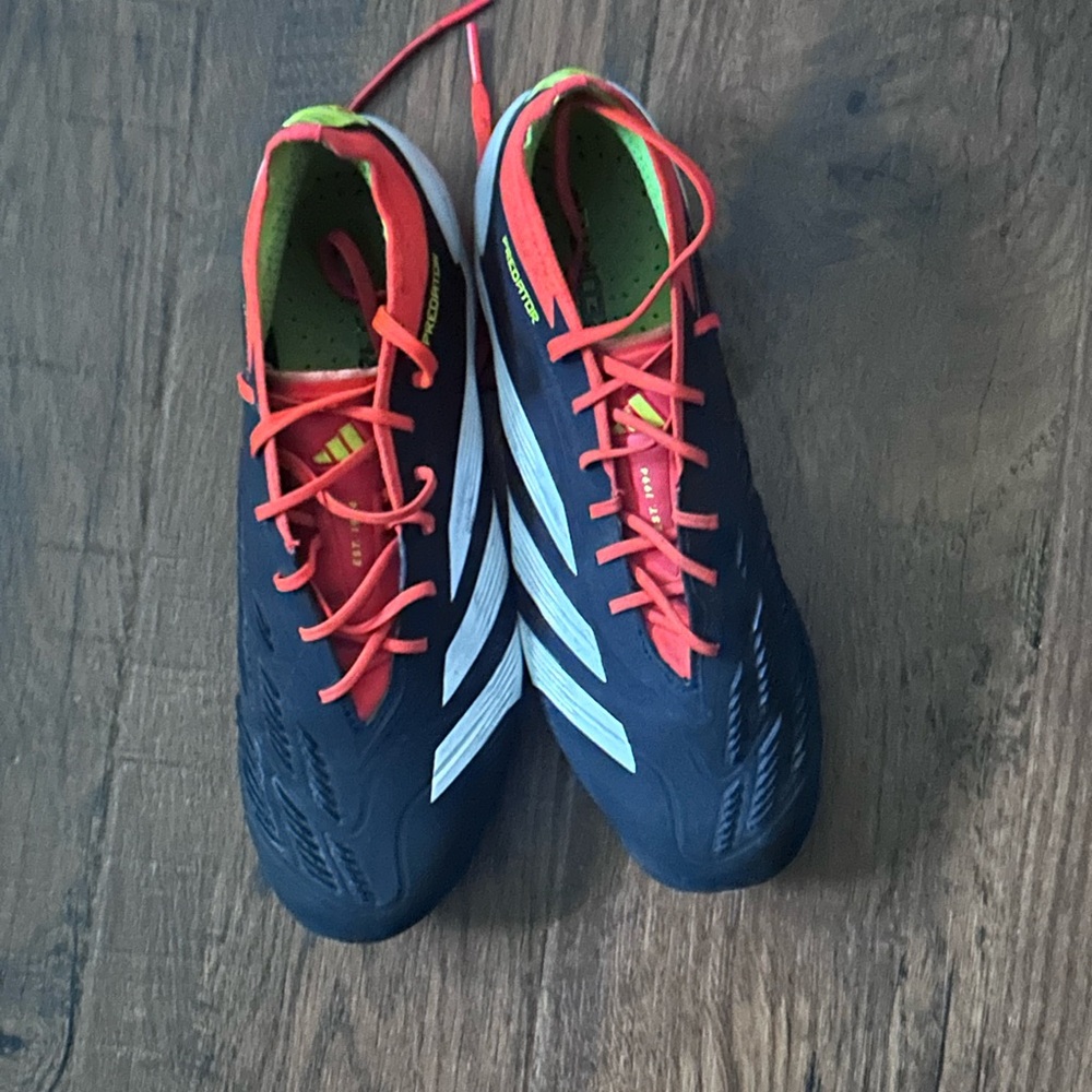 Adidas Navy and Red Soccer Cleats